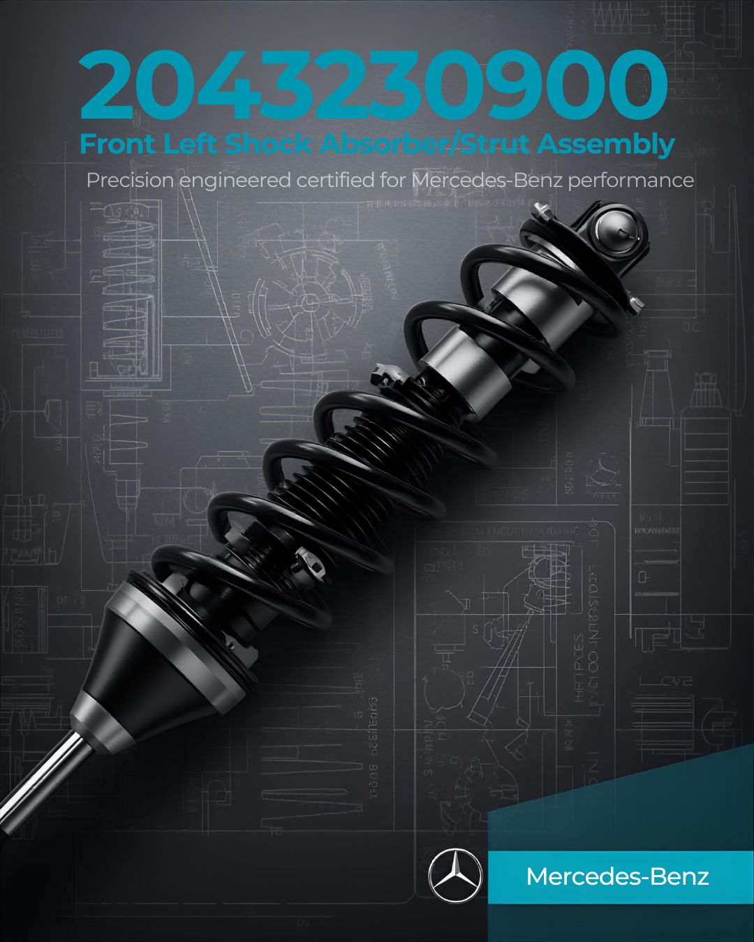 Front left Shock absorber / strut assembly